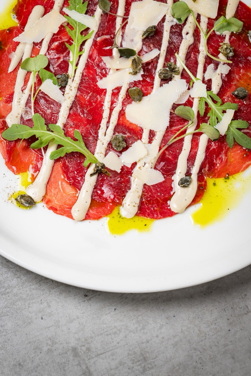 Beef Carpaccio at U Malvaze Best Czech Restaurant Prague