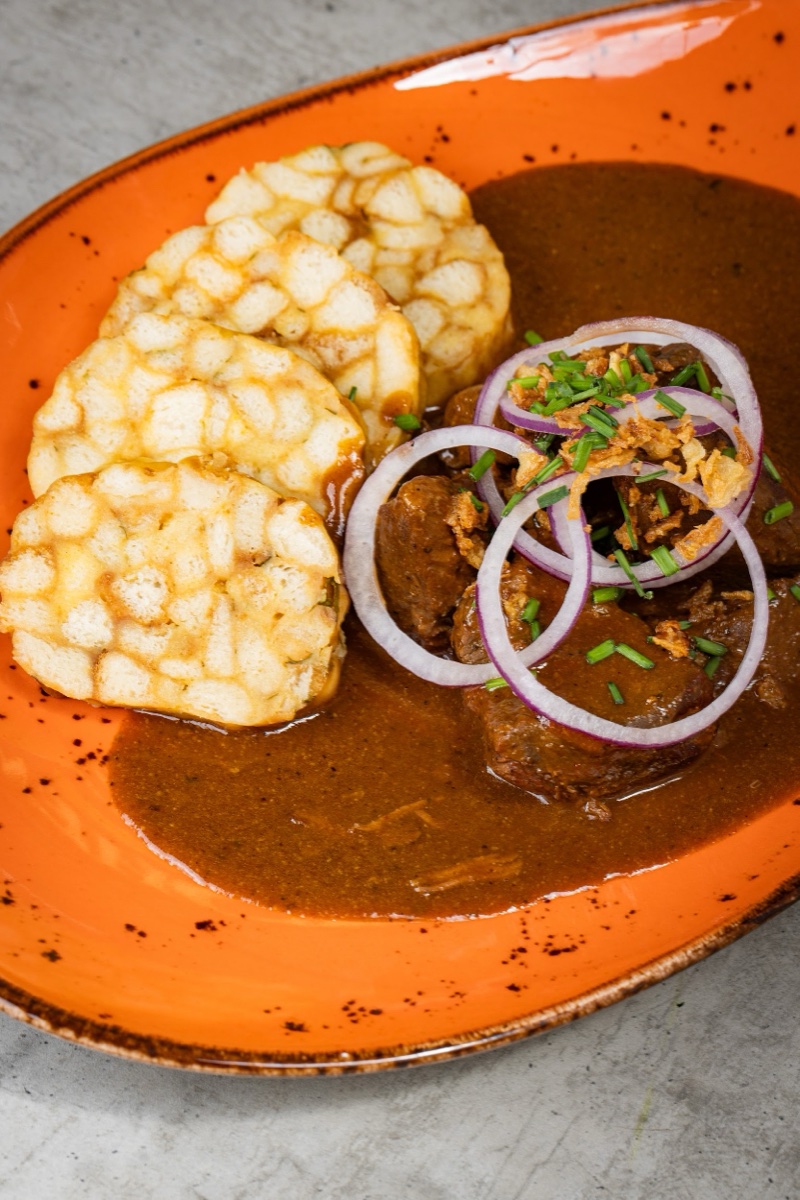 Traditional Czech Goulash at U Malvaze Prague