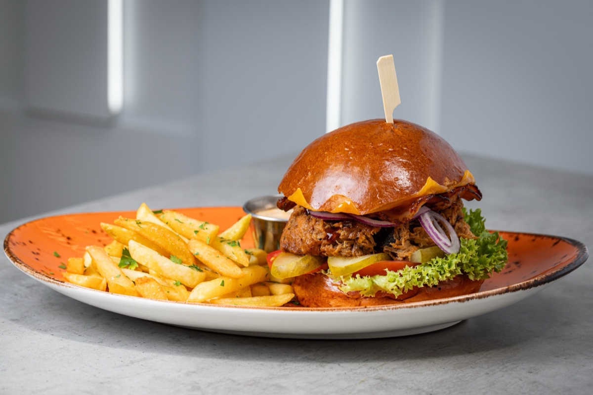 Gourmet Burger at U Malvaze Czech Restaurant