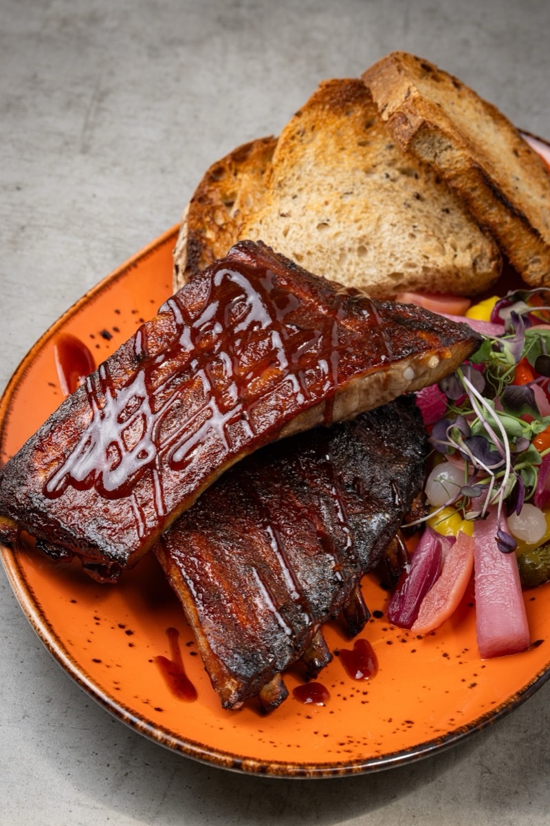 BBQ Pork Ribs - House Specialty at U Malvaze Czech Restaurant Prague